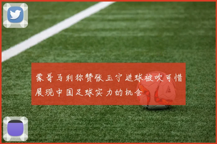 蒙哥马利称赞张玉宁进球被吹可惜展现中国足球实力的机会